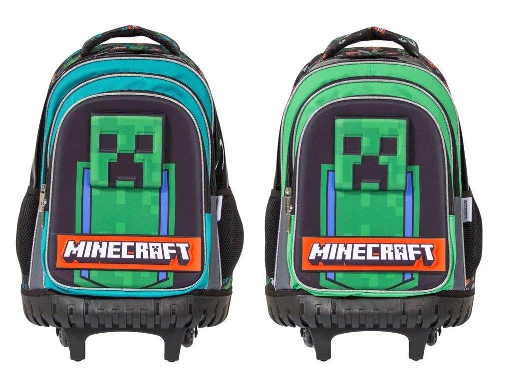 Mochila azul con ruedas minecraft 18 M34-220198 1090/745
