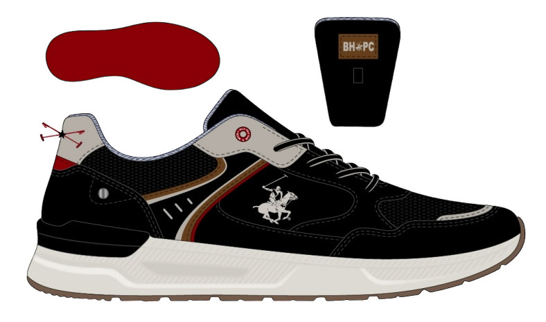 Tennis negros niño STORMY-BL-K5 Polo Club 890630