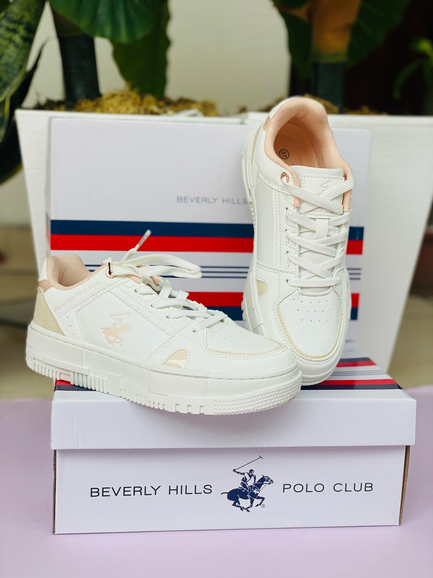 Tenis blancos Polo adulto mujer o niña grande ALIA-WHBG-W4-B 965865