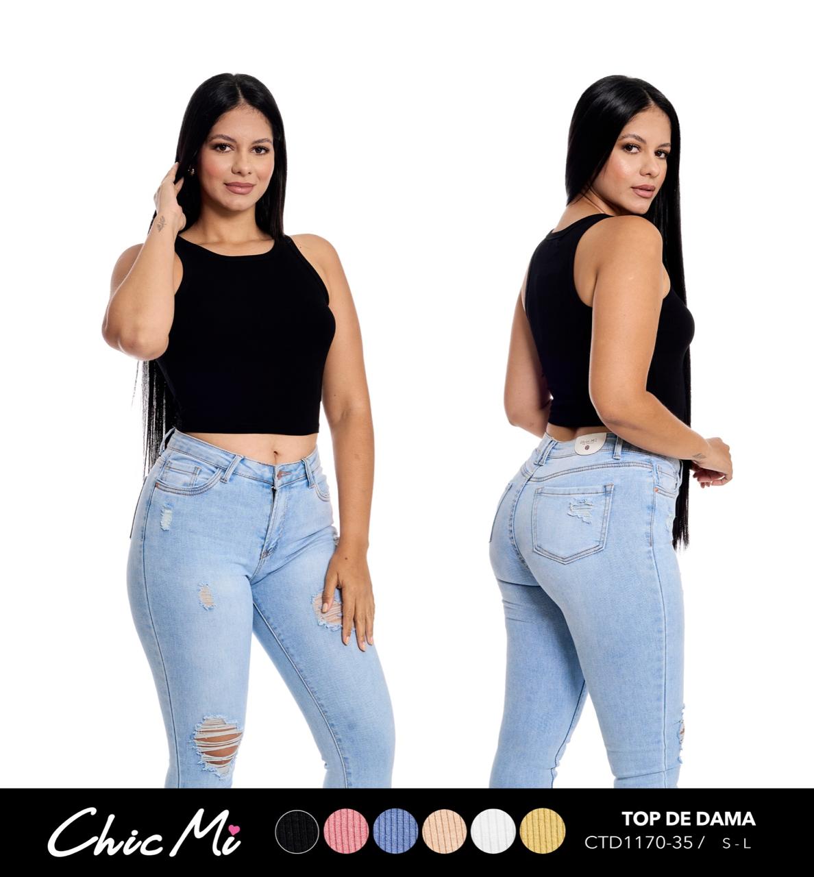 Camisa para Dama top basic Musgo CTD1170-35 295195