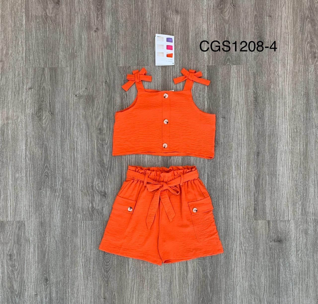 Set dos piezas para niña short camisa morado CSG1208-4 590350