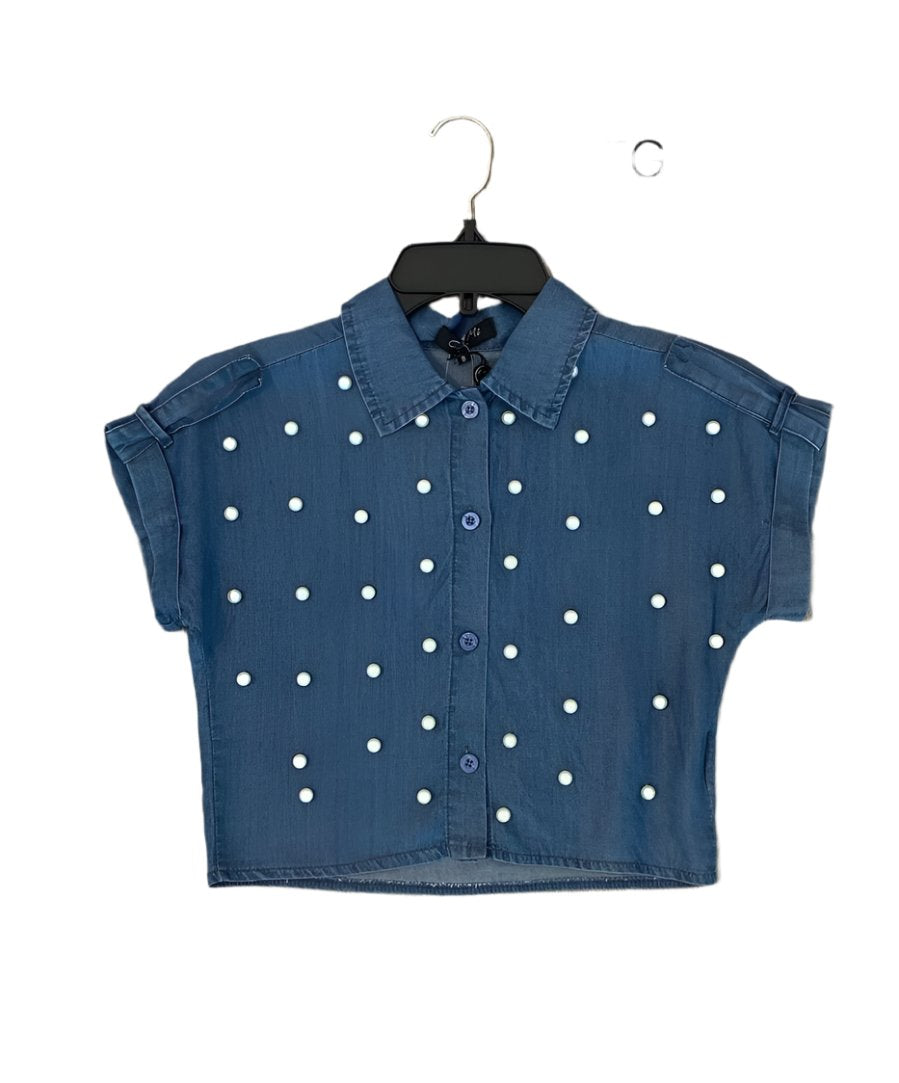 Camisa para niña Jeans Azul Oscuro Flores CTG1188-25 590315