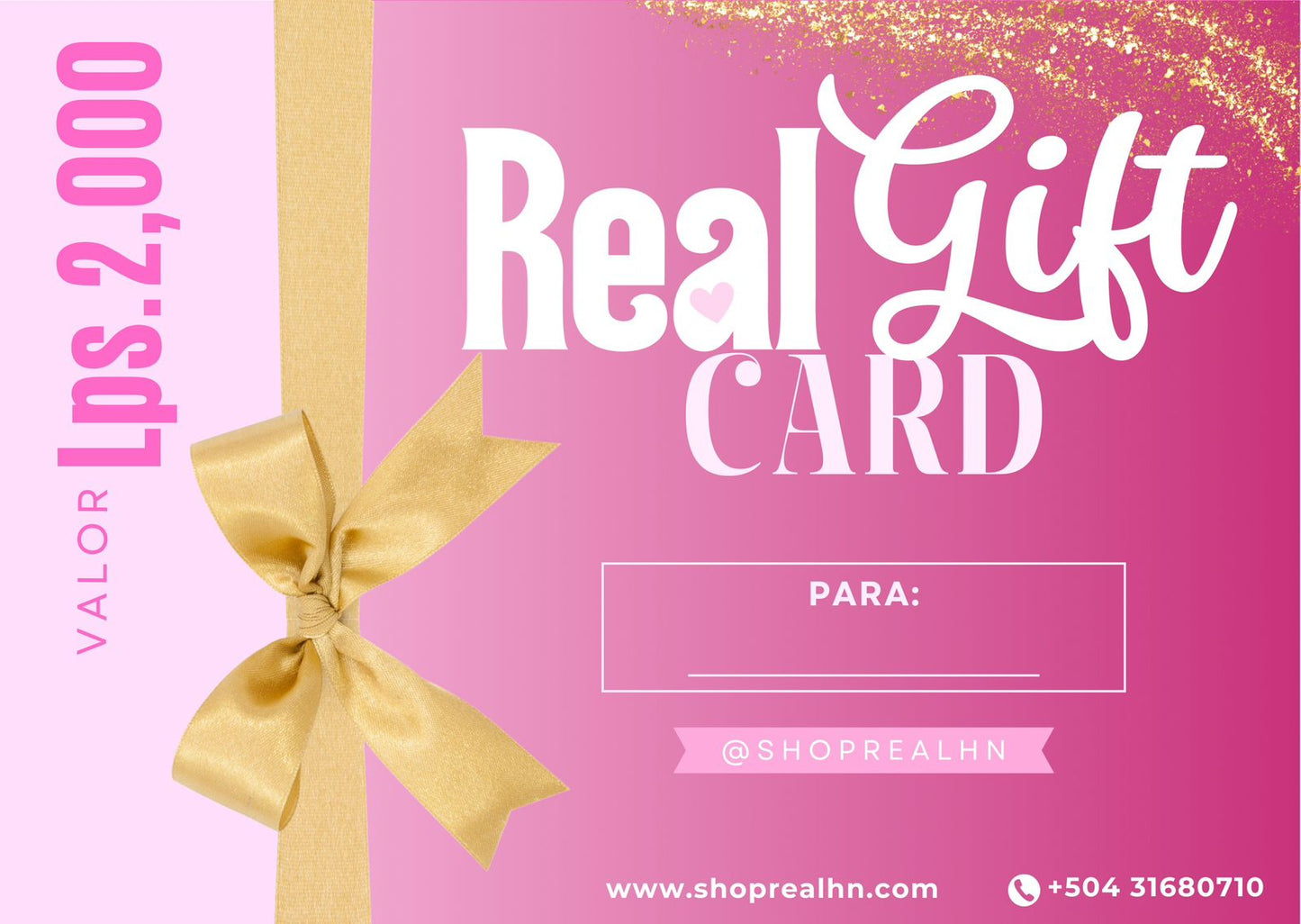 Certificado de regalo Gift Card