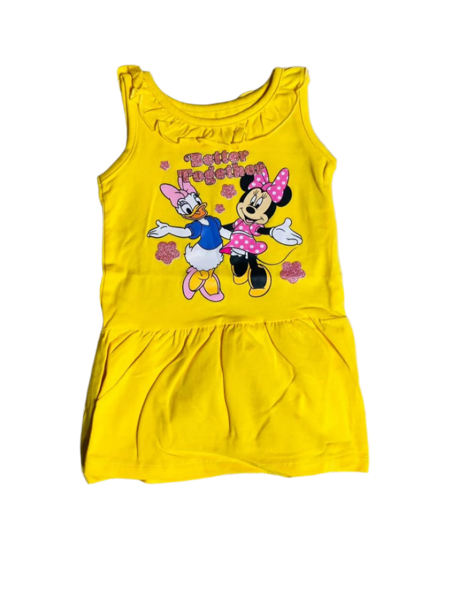 Vestido Minnie amarillo 12m a 3T D10-MI-1285B 345305