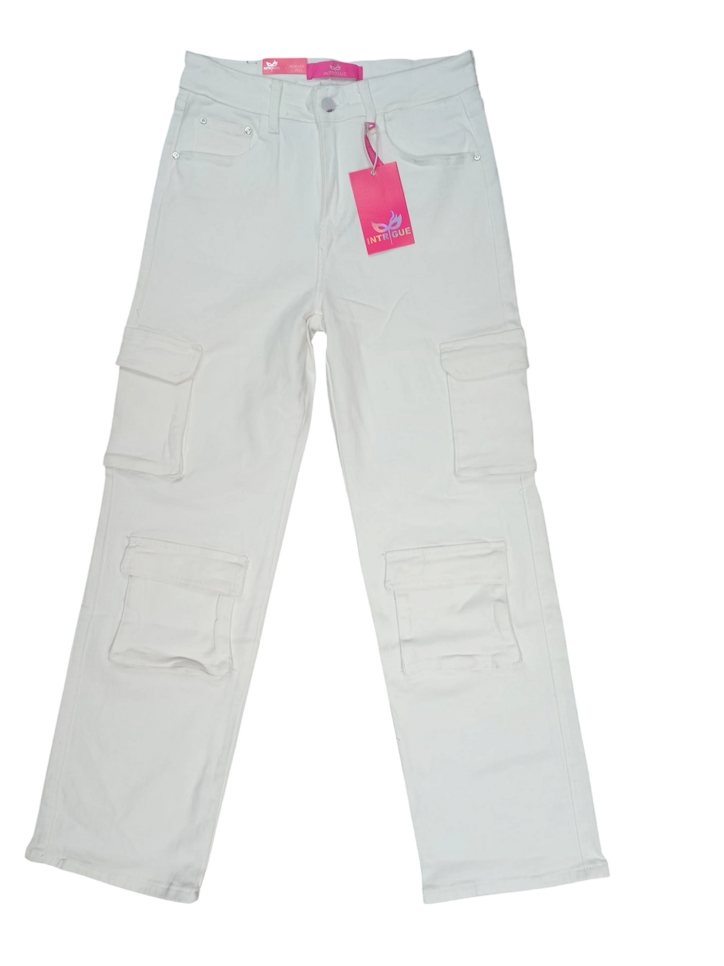 Pantalon Jeans blanco cargo Mujer 3-15 Intrigue IN2-2461 590490