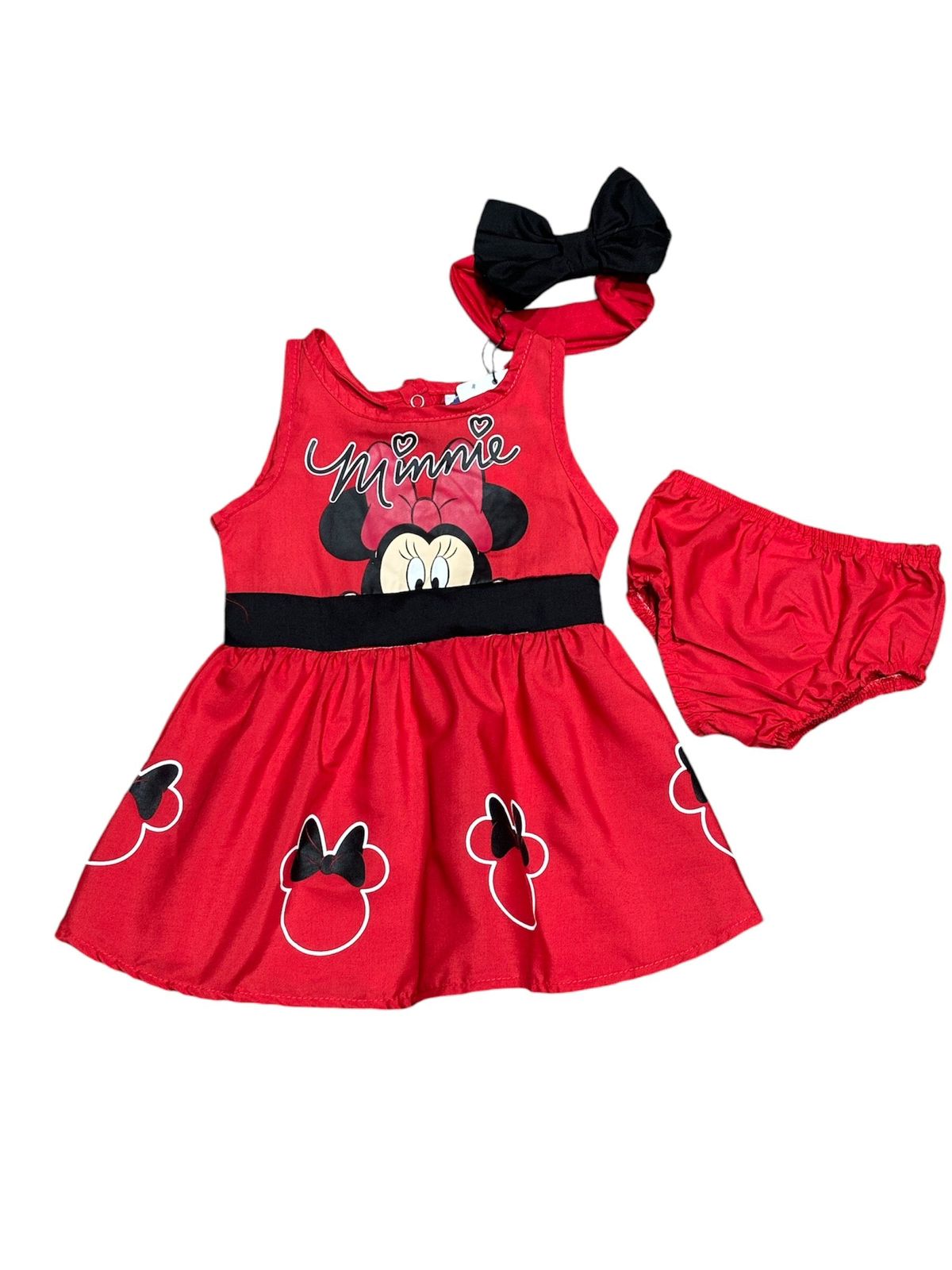 Vestido Minnie rojo niña bebé 12m a 3T D10-MI-1323B 590350