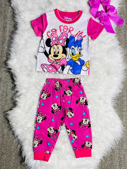 Pijama bebé niña minnie 12m a 3T D3-MI-657B rosada