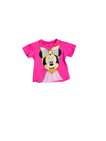 Camisa Minnie disney bebe niña 12m a 3T D1-MI-1291B 299199 rosada fucsia