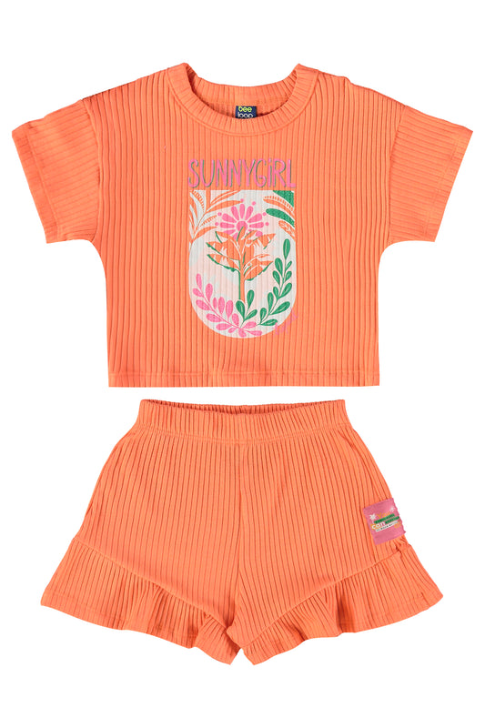 Conjunto para niña short y camisa 18029 550445 bee loop