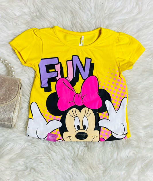 Camisa minnie bebe niña 12m a 3T D1-MI-1292B 299199 amarilla