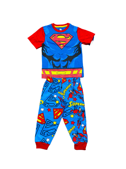 Pijama para niño Súper Man DC 2-8 años C3-SM-239N manga roja 490299