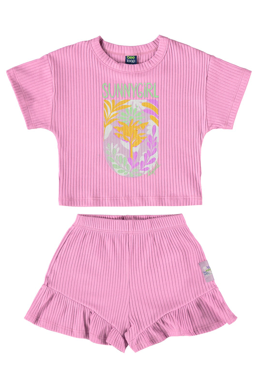 Conjunto para niña short y camisa 18029 550445 bee loop