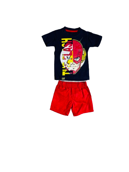 Set conjunto dos piezas para bebe niño Flash short y camisa 12m a 3T C9-FL-1021N 590350