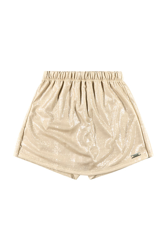 falda short niña gloss  31861 beige brillante