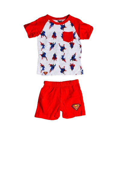 Set 2 piezas super man camisa y short bebe niño C9-SM-935B 490299