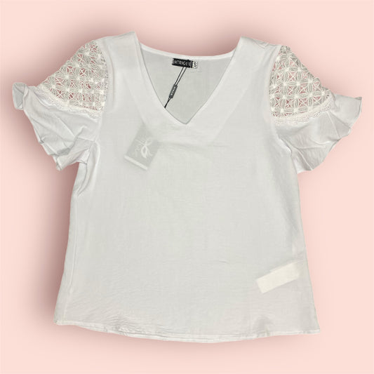 Camisa formal mujer dama blanco ING-1661 Tallas S,M,L,XL