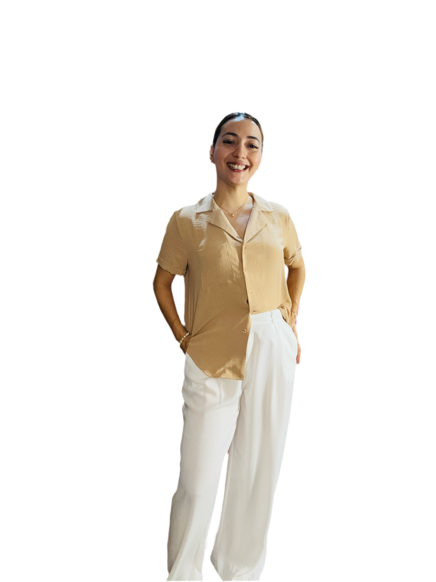 Camisa para dama mujer Beige CTD1152-16