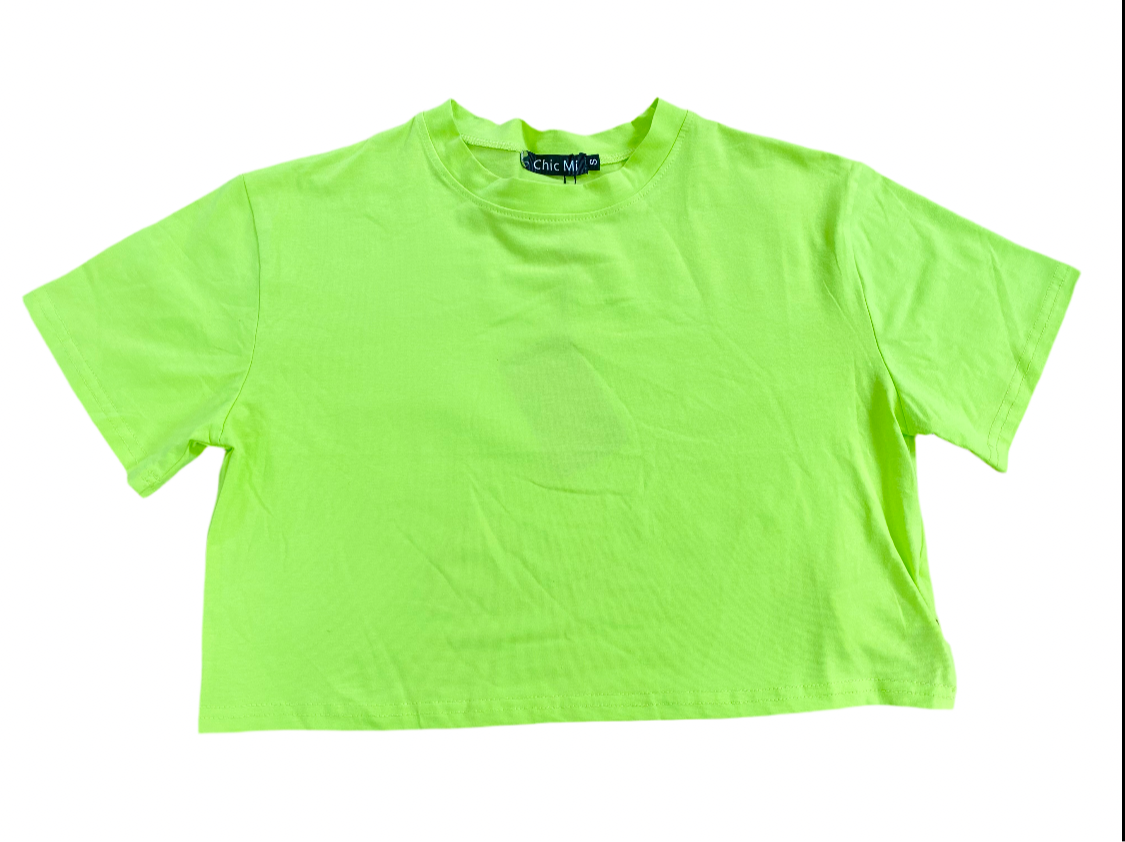 Camisa crop top verde Lima basic algodón camiseta  CTD1154-1 395280