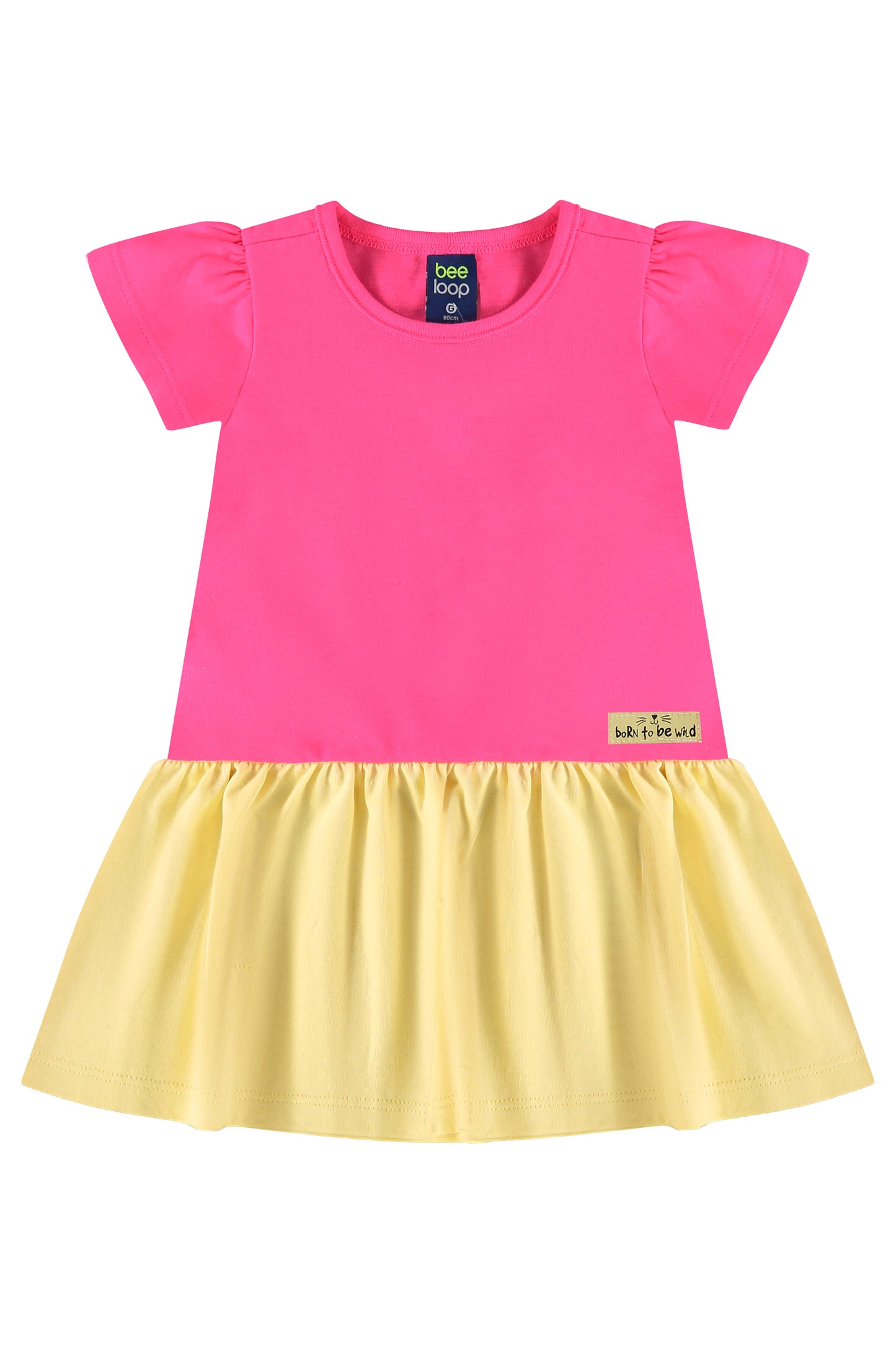 Vestido rosado bebe niña 17990 bee loop