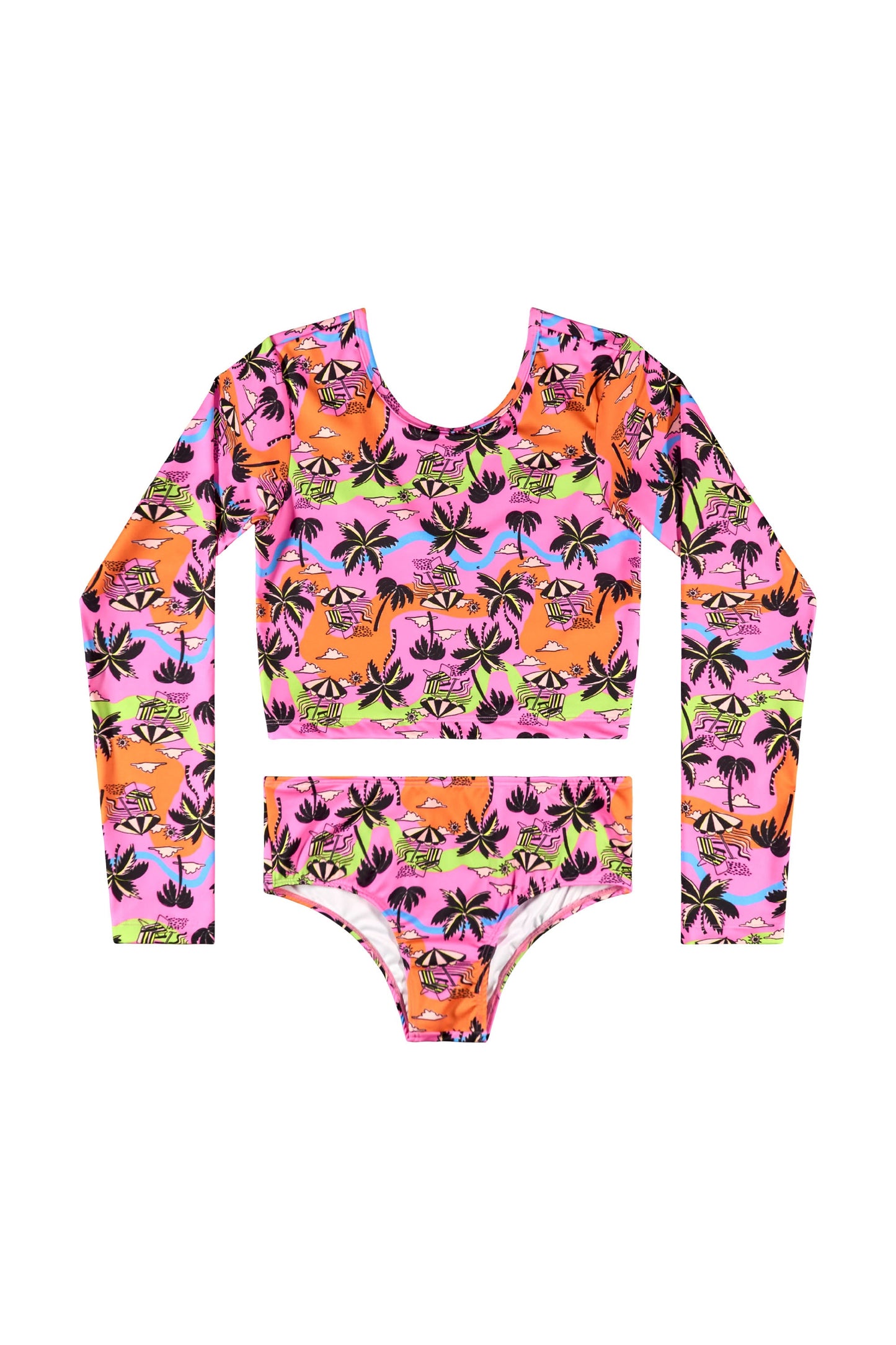 Traje de baño Bikini Gloss Rosa Palmeras Larga Niña Grande 31886-SB0379 790575