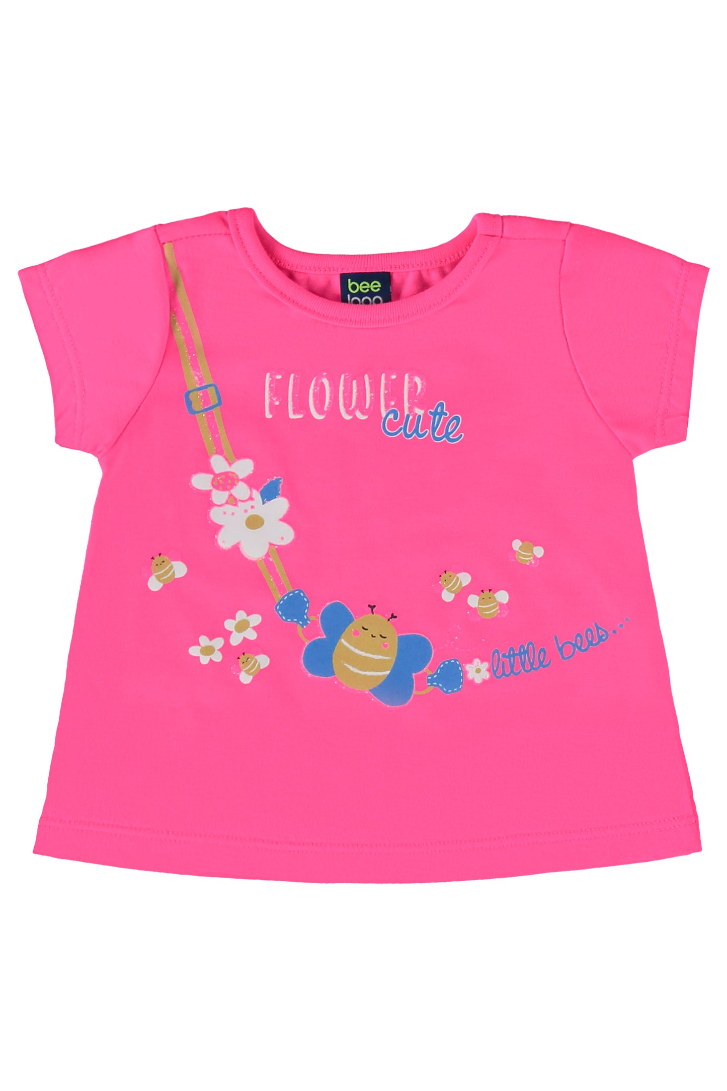 Conjunto para bebe niña falda short y camisa  fucsia 17989-072033 490345 bee loop