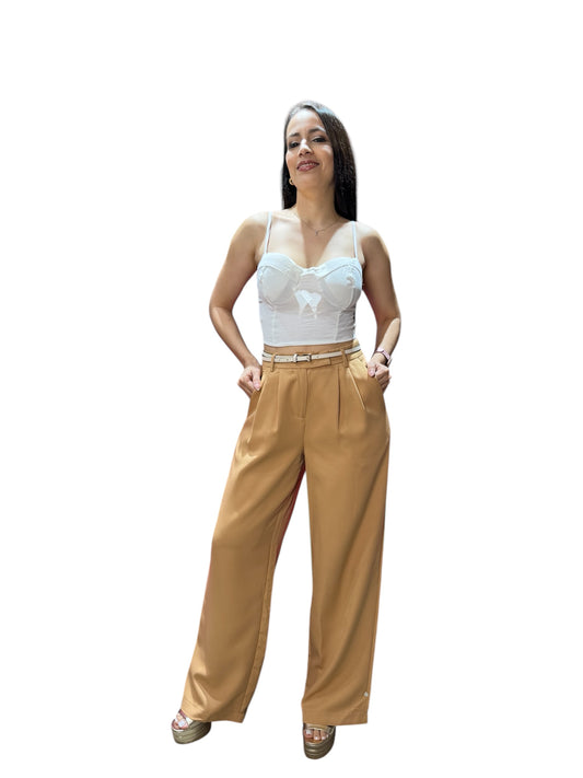 Pantalon para dama mujer formal CPD1102-18 590390 nude café