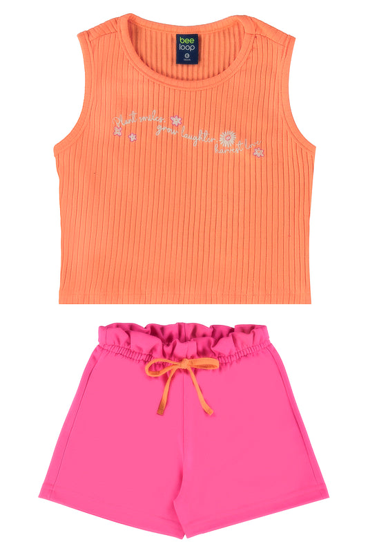 Conjunto para niña short y camisa 18031 520445 bee loop