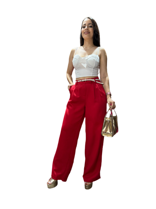 Pantalon para dama mujer formal CPD1102-18 590390 Rojo