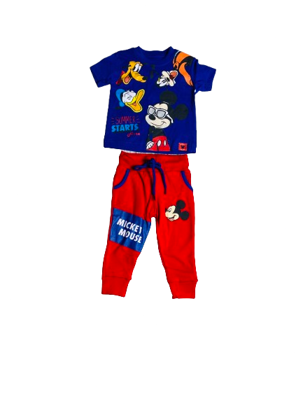 Set conjuntos dos piezas mickey short y camisa 12 m a 3T 590350