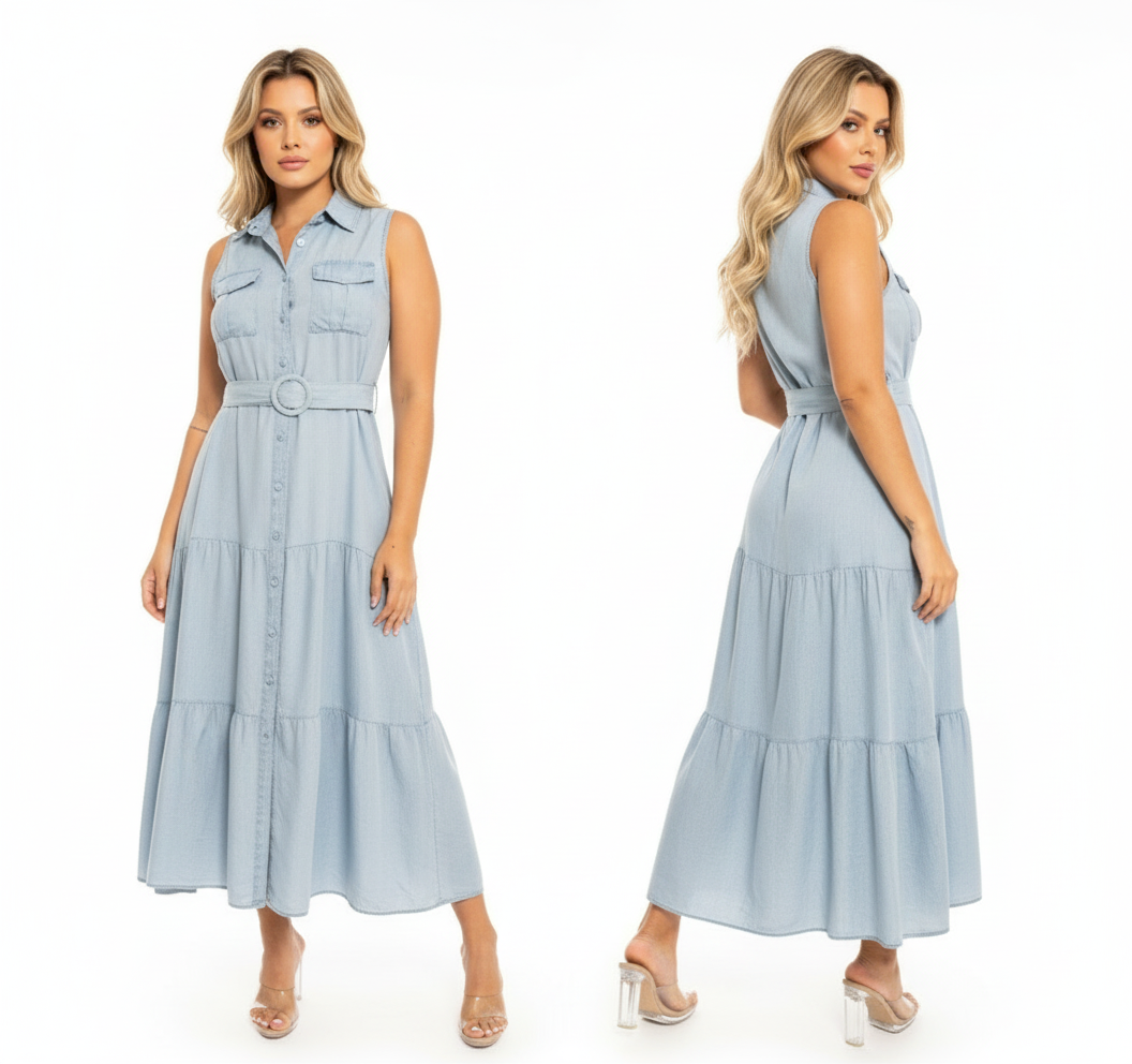 Vestido Jeans azul Celeste CVD1183-6 890790