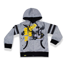 Sueter hoodie sudadera Batman niño 2 a 8 años C1-BA-109N Gris