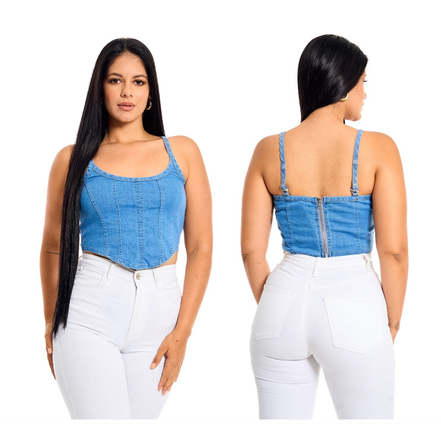 Camisa blusa dama azul jeans Claro CVD1151-23 490/330