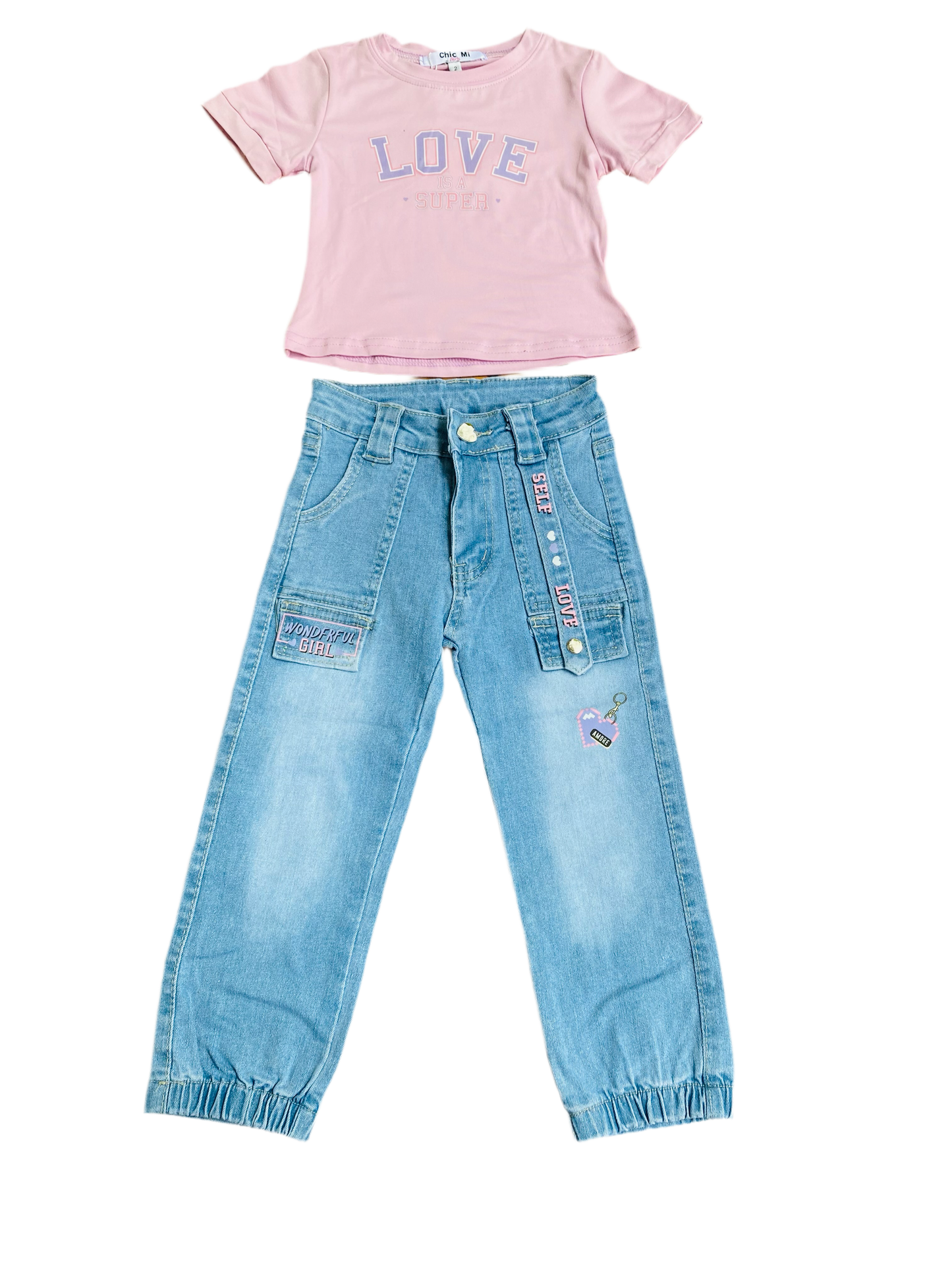 Conjunto set morado de niña camisa y Jeans CGS1216-3 810530