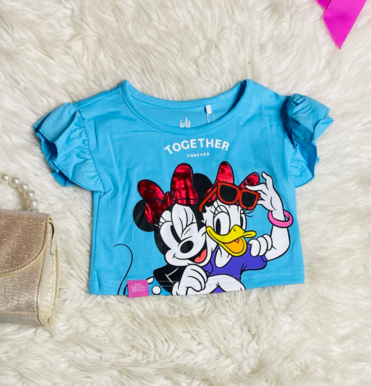 Camisa Minnie disney bebe niña 12m a 3T D1-MI-1289B azul