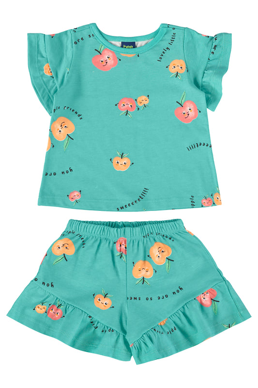 Conjunto set de dos piezas para bebe niña Short y Camisa 17984-AB2191 490345 bee loop