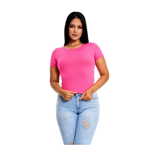 Camisa crop top basic algodón camiseta  CTD1154-1