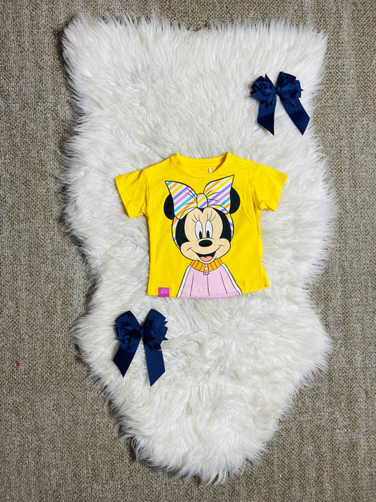 Camisa Minnie disney bebe niña 12m a 3T D1-MI-1291B amarilla