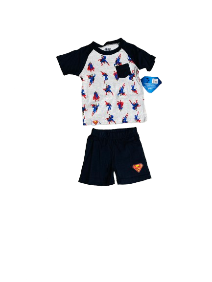 Set 2 piezas super man camisa y short bebe niño C9-SM-935B 490299