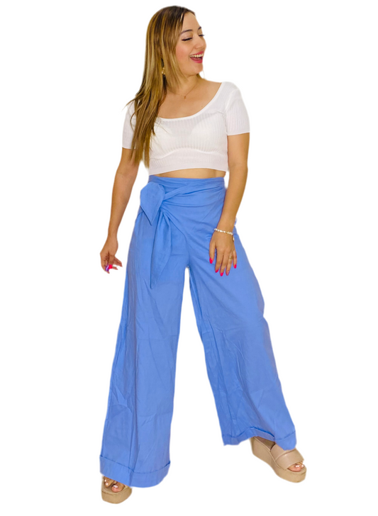 Pantalón tela formal dama Azul  Tallas S M L XL IN3-1774 590/350