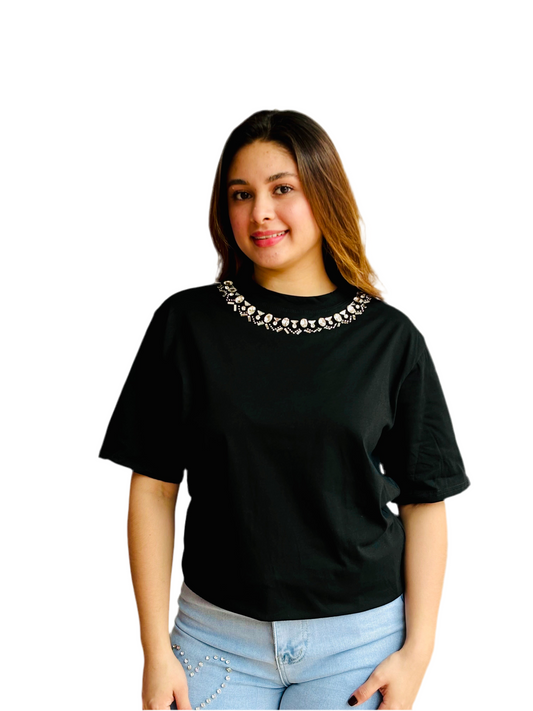 Blusa para Dama Negro  CTD1128-19   580375