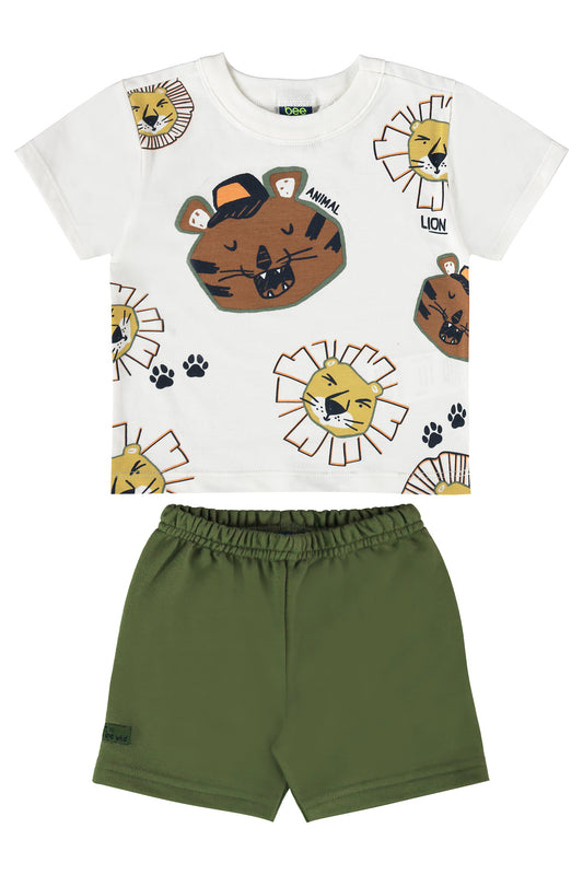 Conjunto set de dos piezas para bebe niño Short y Camisa 18000 bee loop