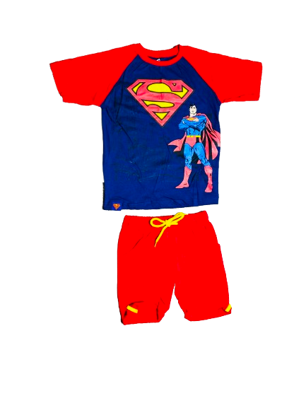 Set conjuntos dos piezas Super Man short y camisa 2 a 8 años C9-SM-949N 690350 rojo