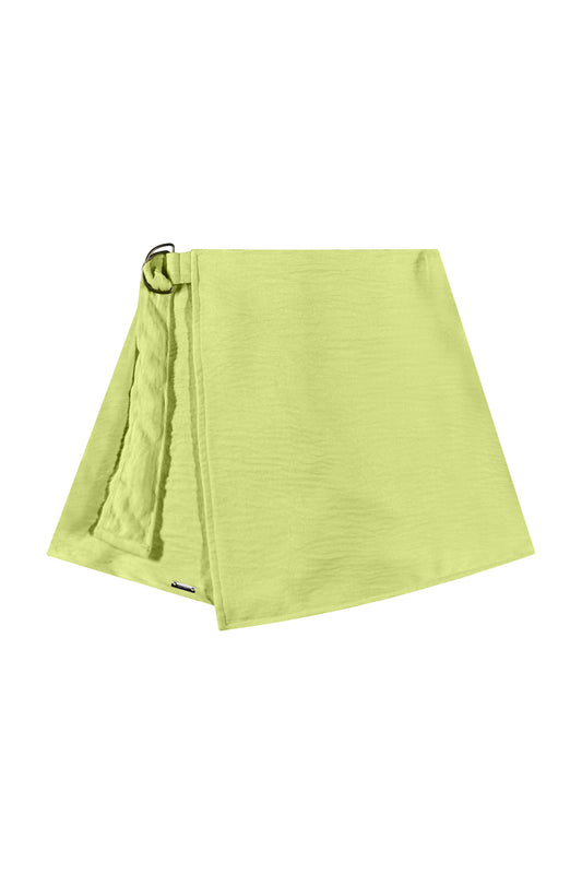 falda short niña gloss  31834 645445 verde mostaza