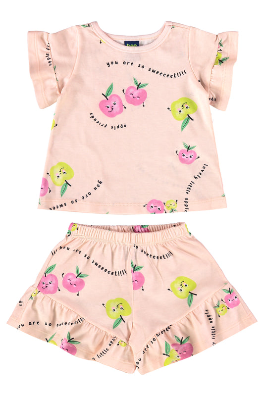 Conjunto set de dos piezas para bebe niña Short y Camisa 17984-AB2190 490345 bee loop