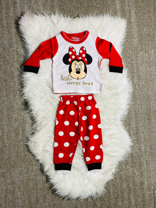 Pijama bebé niña minnie 12m a 3T D3-MI-650B rojo