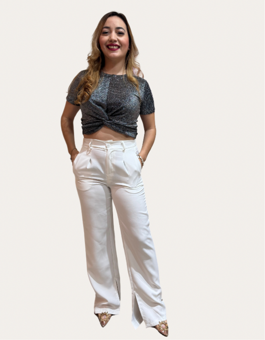 Pantalon blanco para dama mujer formal CPD1102-6 690450