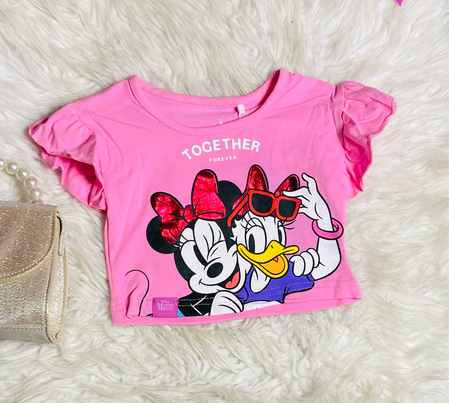 Camisa Minnie disney bebe niña 12m a 3T D1-MI-1289B rosada