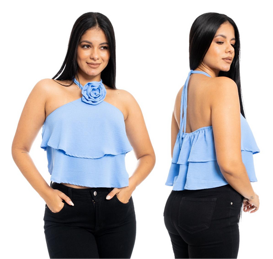 Camisa para dama CTD1199-14 Blanca Amarilla Rosada Azul 490290