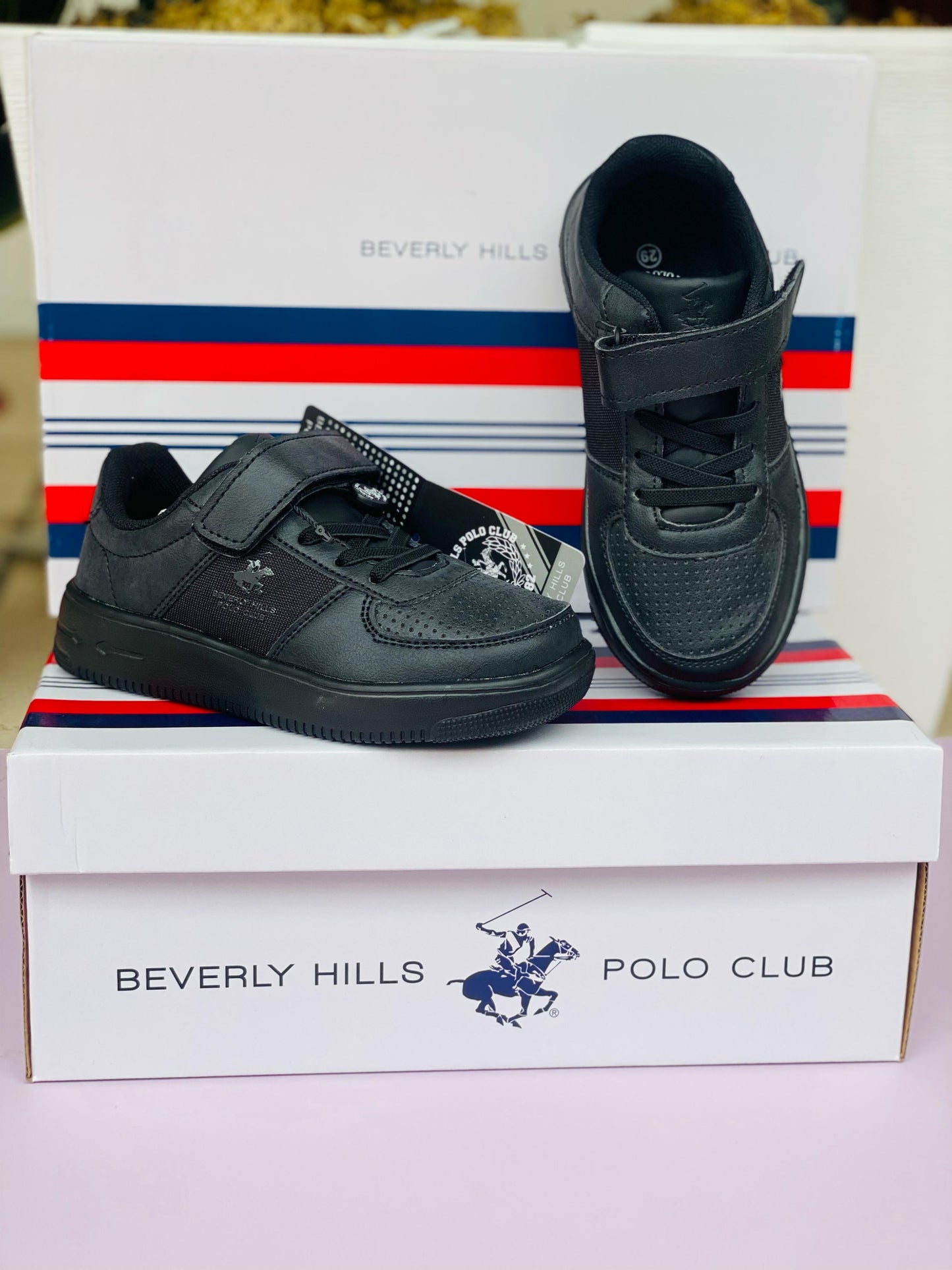 Tennis negros LIT-BLI-BTS4-A Niña Niño unisex Polo Club 890575