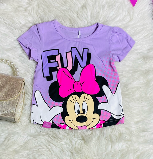 Camisa minnie bebe niña 12m a 3T D1-MI-1292B morado